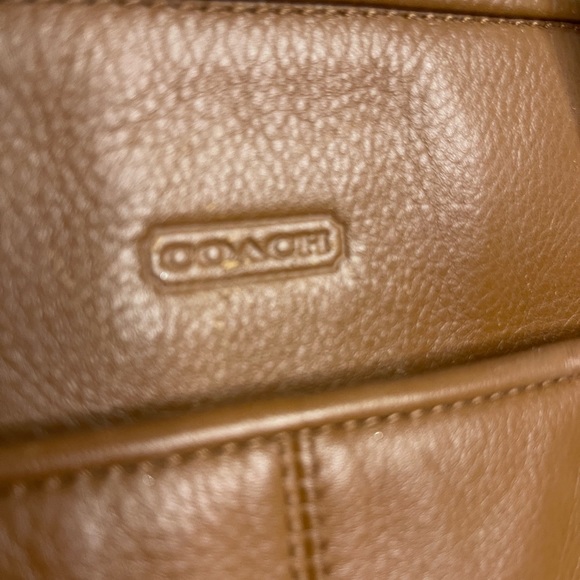Coach Camel Color Leather Shoulder Bag - Picture 2 of 13